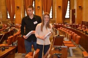 Sta&scaron;a Stoj&scaron;ić - studentkinja III godine, Međunarodna ekonomija i ekonomska diplomatija i Nikola Stojsavljević - student IV godine, Poslovna ekonomija i finansije ALMA MONS
